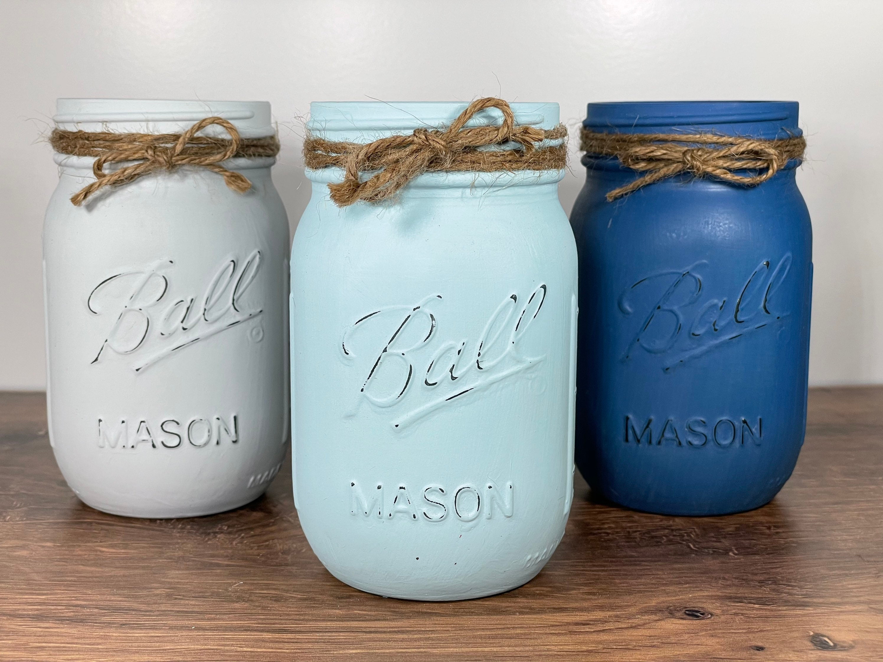 Tricolor Farmhouse Mason Jars