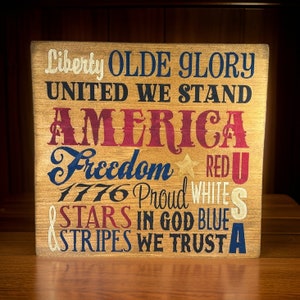 America Subway Art Sign / Americana Decor / American Sign / Subway Art