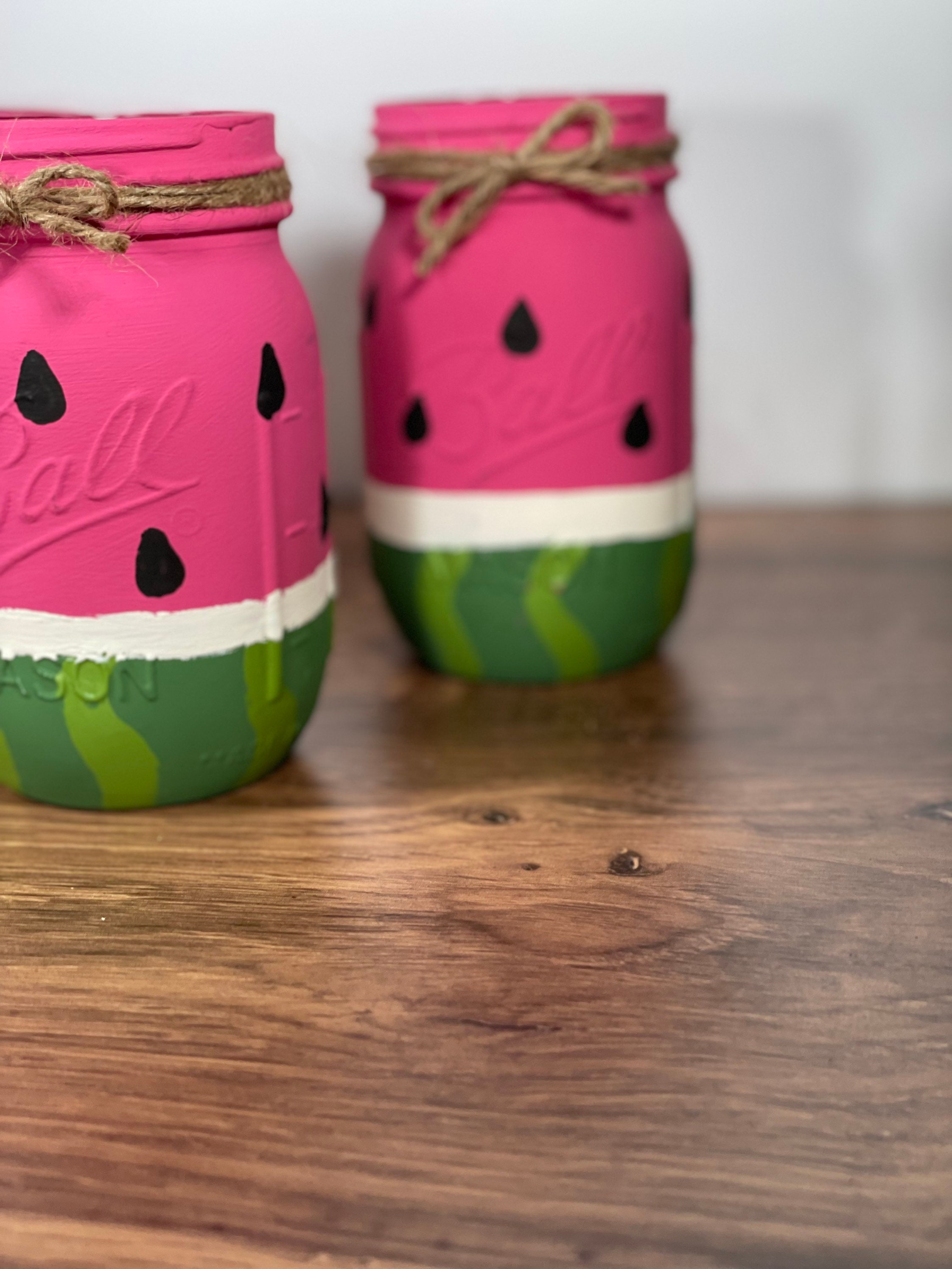 Watermelon Mason Jars
