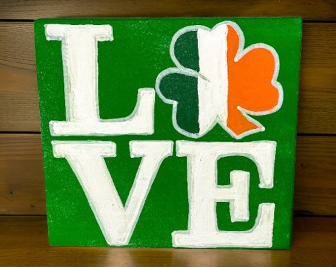 Irish LOVE Wood Sign