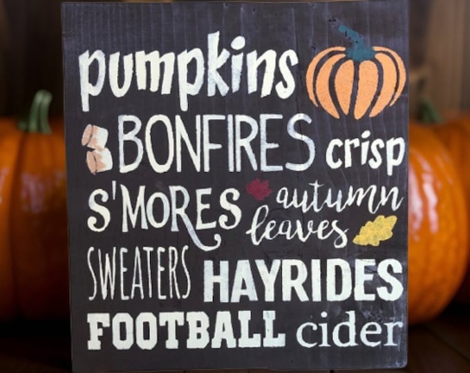 Rustic Fall Favorites Sign