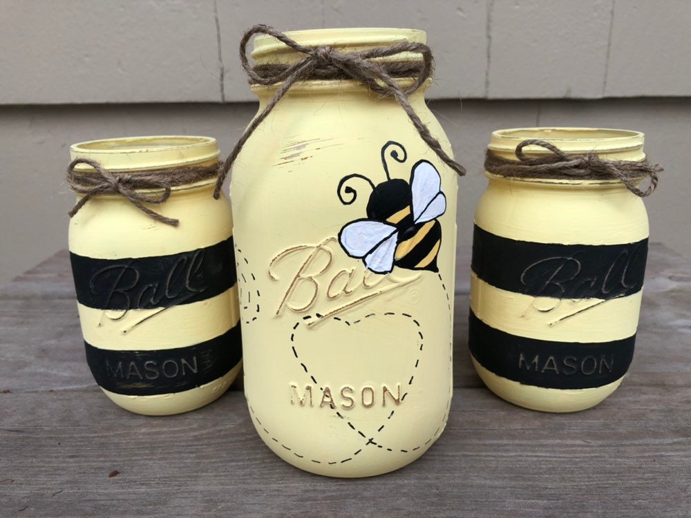 Bumble Bee Mason Jars