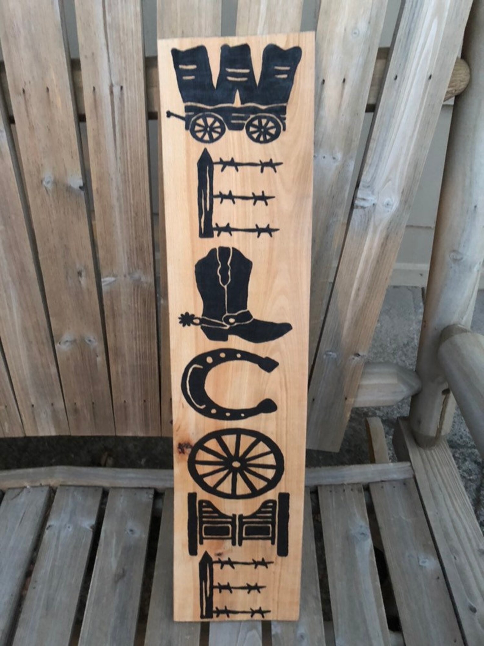 Rustic Western Welcome Wall Sign / Country Western Wall Decor | Etsy