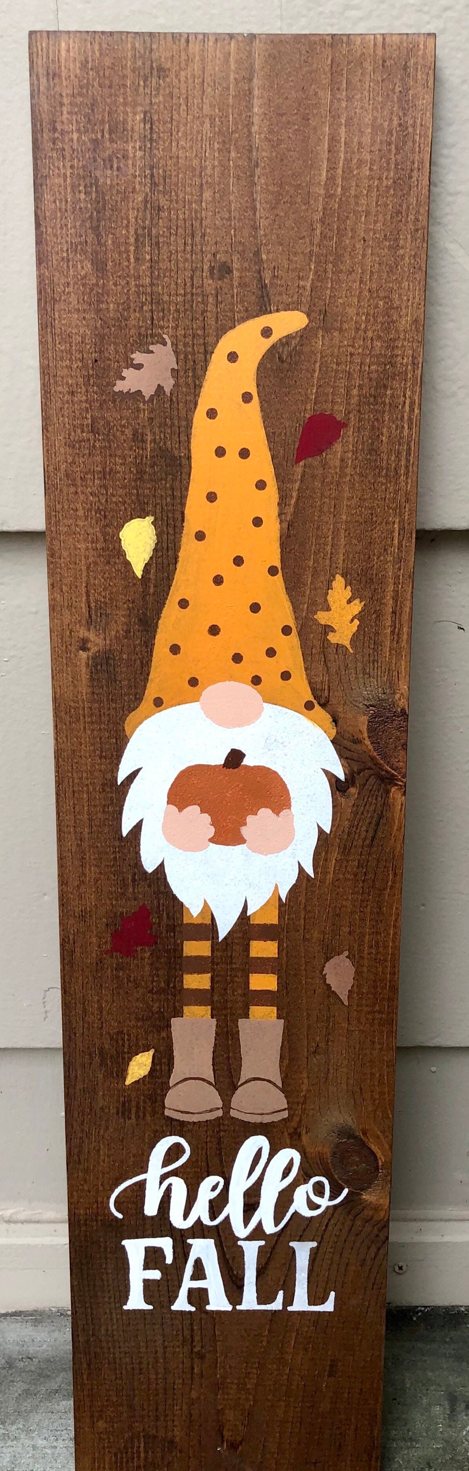 Gnome Seasonal Signs / Gnome Signs / Hello Spring Summer Fall Etsy