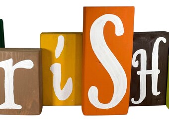 Irish Wood Letter Blocks