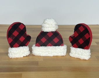 Winter Hat & Mitten Wood Block Sets