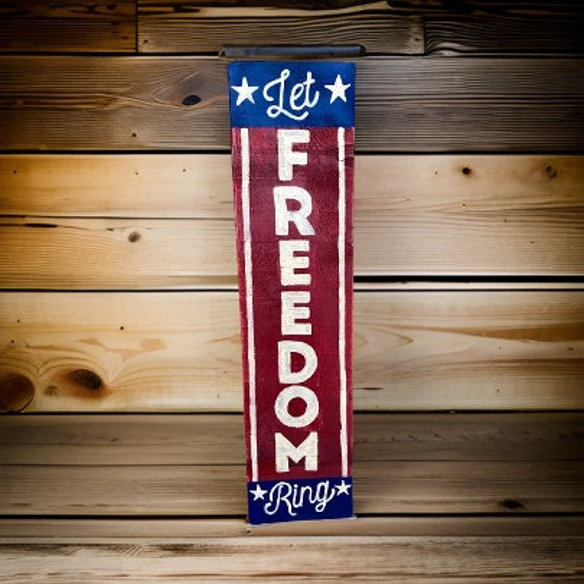 Let Freedom Ring Wood Sign / 4th of July Porch Sign / Americana Porch ...