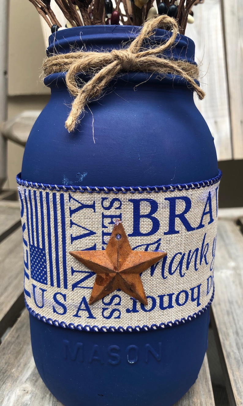 Military Mason Jars / Military Veteran Gift / Navy / Army / Etsy