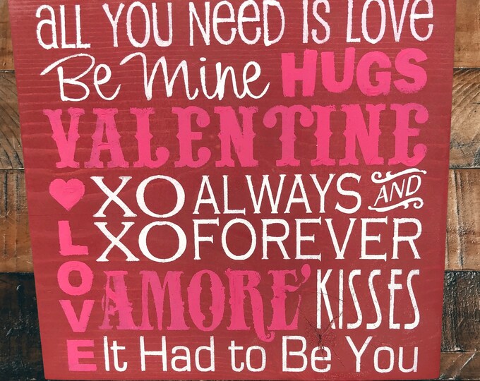 Featured listing image: Valentine's Day Subway Art Wall Sign