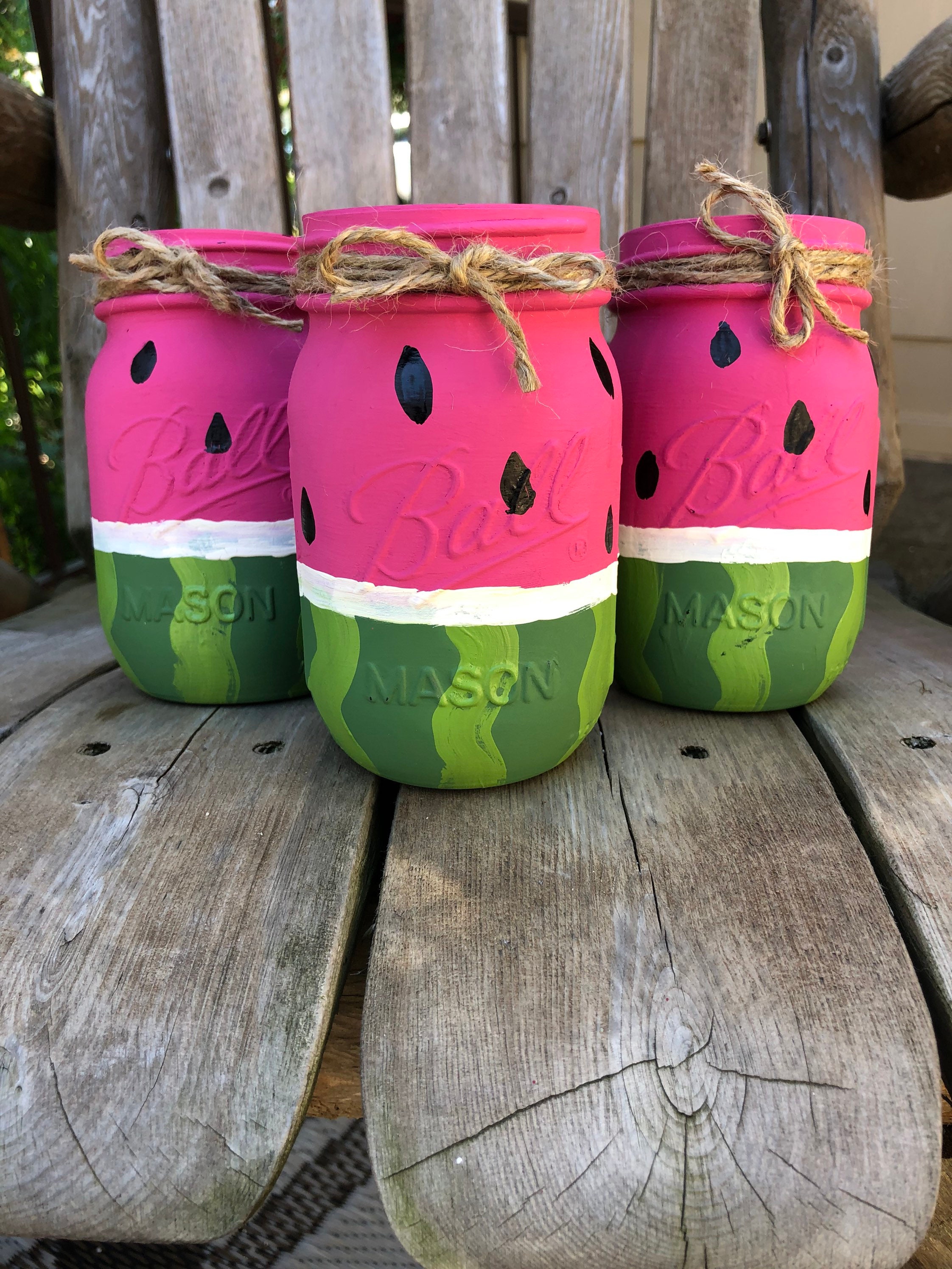 Watermelon Mason Jars