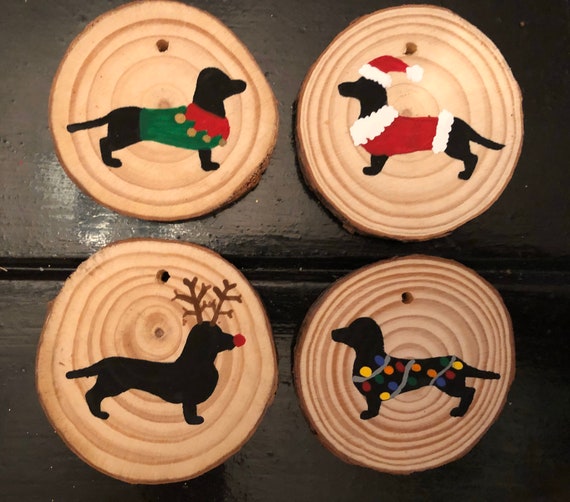 Dachshund Christmas Ornaments Dachshund Christmas Wiener Etsy