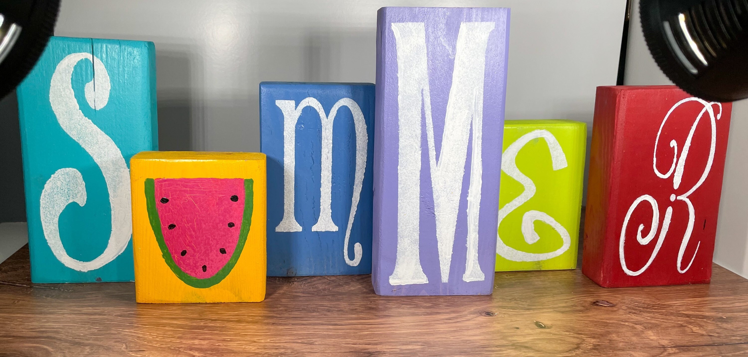 Summer Wood Blocks / Summer Word Blocks / Summer Home Decor / | Etsy