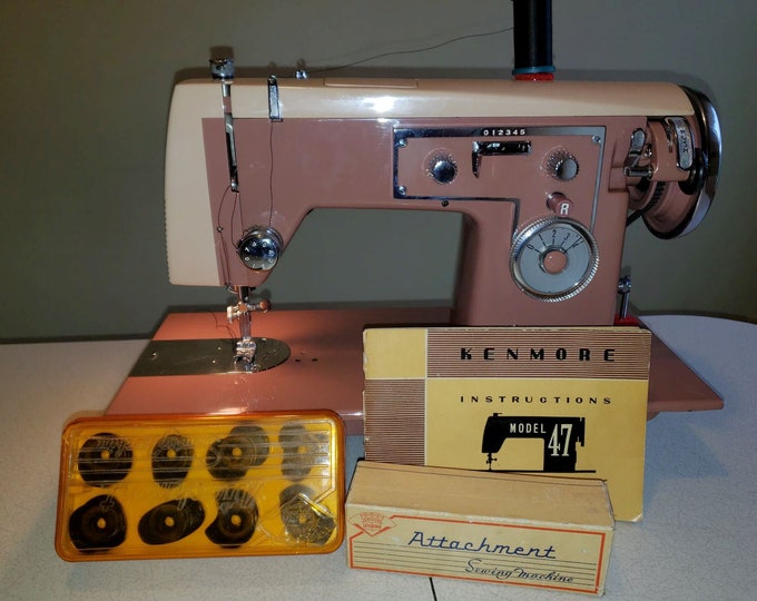 Kenmore Model 47 Vintage Pink Sewing Machine Etsy