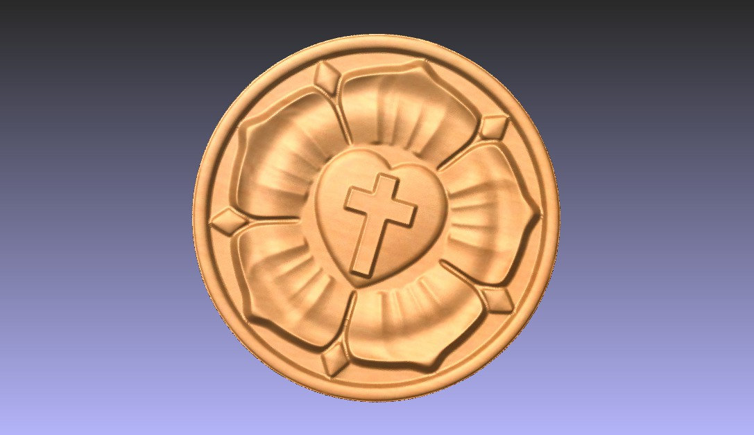 FILE STL Martin Luther Seal Rose 3d modelo decoración de | Etsy