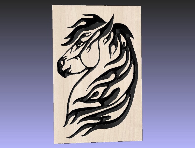 FILE VCarve Vectors beautiful horse decoration files CNC Etsy