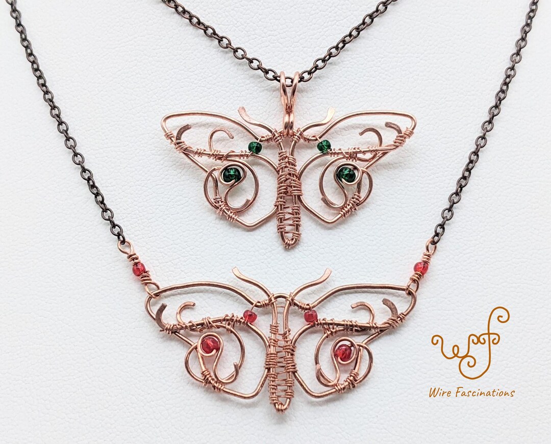 Wire Wrapped Butterfly Necklace Tutorial Etsy