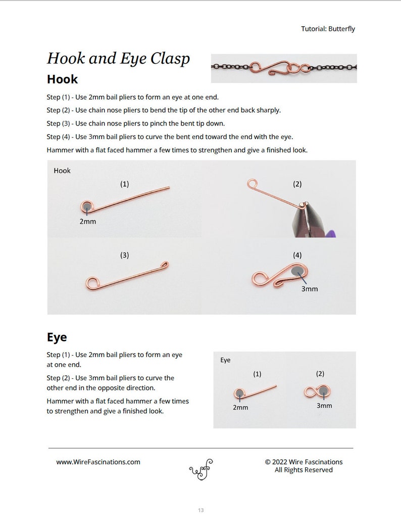 Wire Wrapped Butterfly Necklace Tutorial Etsy