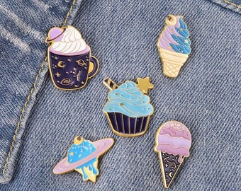 Cartoon Ice Cream Cone Enamel Pin for Clothes, Bags, and Jewelry