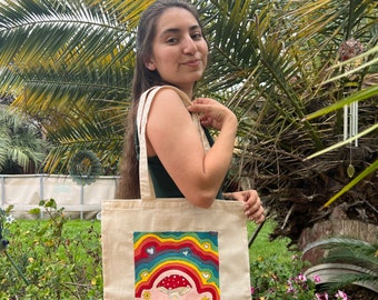 Custom Painted Tote Bag / Hand Painted Tote Bag / Custom Gifts / Handmade Gifts / Custom Painting