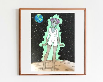 Space Baby Digital Print