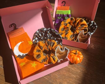 Halloween Boo Box: Socks, Scrunchies & Sticker Gift Set