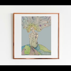 Spirit Mermaid Digital Print Art Print Mermaid Poster