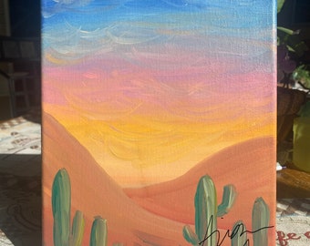 Desert Daydream Oil Painting: Original Landscape Art (8x10)