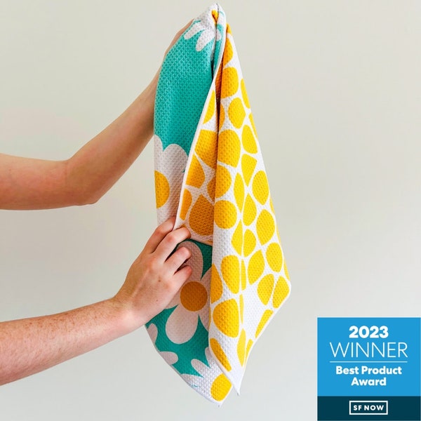 Dual Sided Tea Towels | Microfiber Kitchen Towels | Eco Hand Towels