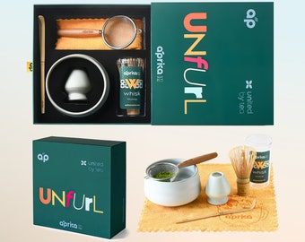 Ceremonial Matcha Starter Kit, Ivory White Matcha Bowl & Whisk Set, A Perfect Matcha Kit for Japanese Matcha Powder, Christmas Gift Set Box