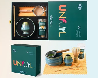 Moederdagcadeau - Ceremoniële Matcha-startset, blauwe Matcha-kom en gardeset, de perfecte Matcha-set voor Japanse Matcha groene theepoeder