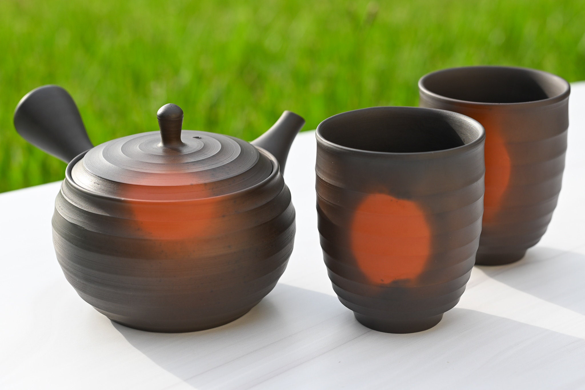 常滑焼急須＆湯呑みセット - Etsy 日本