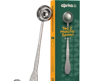 2-in-1 Stainless Steel Matcha Spoon, Tea Coffee Scoop (1/2 tsp, 1/2 tbsp)