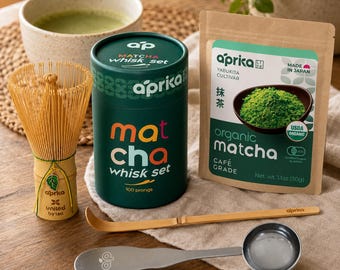 Matcha Starter Kit, Matcha Whisk Set with Ceremonial Matcha, Hojicha & Latte Bundle Options
