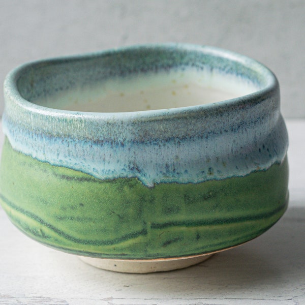 Handcrafted Ceramic Matcha Tea Bowl from Japan - Japanese Dark Matcha Bowl, Matcha Cup - The "Deep Sea" Matcha Bowl, Mother's Day Gift