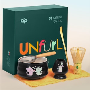 Ceremonial Matcha Starter Kit, Black Matcha Bowl & Whisk Set, The Perfect Matcha Kit for Japanese Matcha Green Tea Powder, Christmas Gift