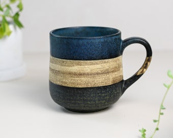 Handcrafted Mino Ware Ceramic Mug from Japan, 8 oz (240 ml)