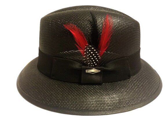 Mens Black Lowrider hat Derby Fedora