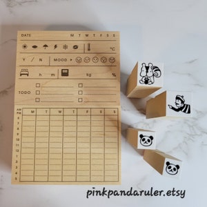 Stamp/ Torinoha/ Rirarira/ Dailiy/ Weekly/ Point/ Squirrel/ Panda/ DIY/ Planner/ Craft/ Journal/ Design/ Decor/ PinkPandaRuler