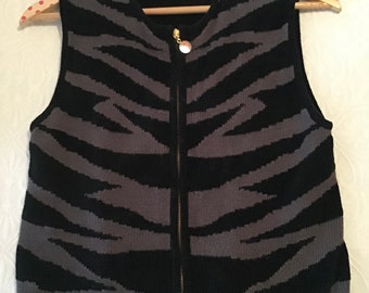 Rebecca Thomas Sweater Vest | Animal Print Sweater | Women’s Clothing | vintage Sweater Vest | Ladies S Sweater