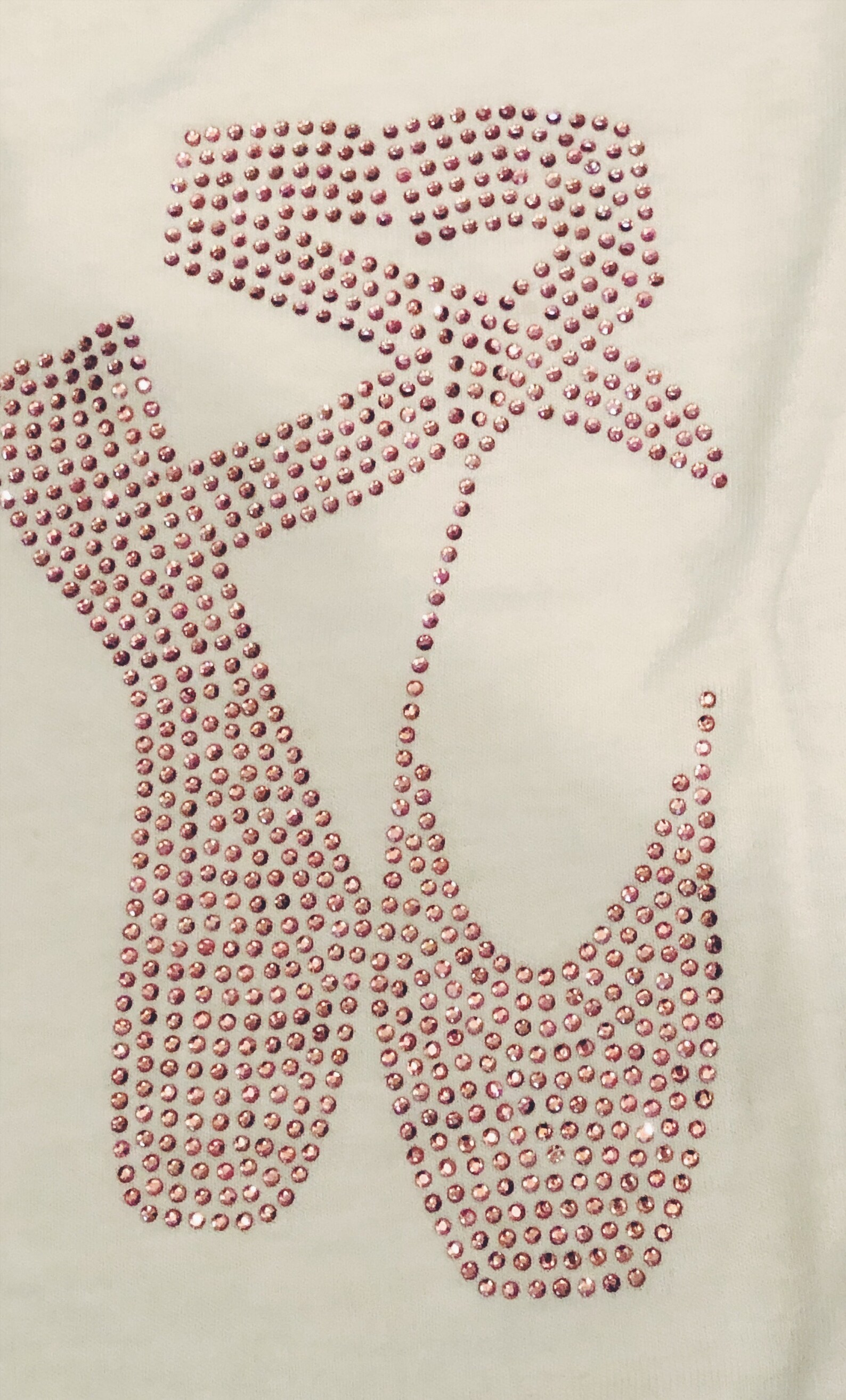 girl's ballet dance rhinestone shoes t-shirt youth and little kids baseball raglan pink purple 3/4 sleeve