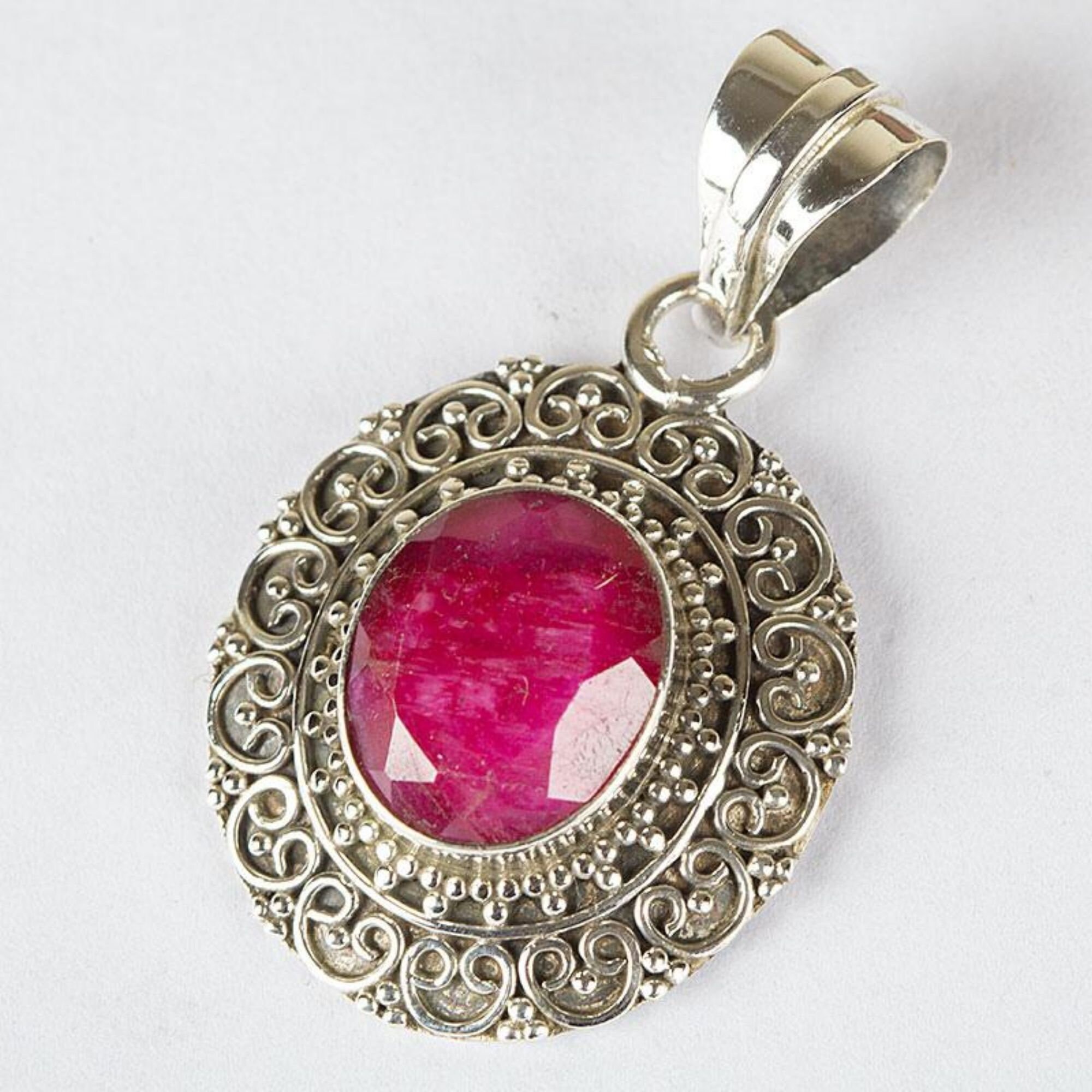 Ruby's Pendant Ruby Jewelry Ruby Gemstone Sterling | Etsy