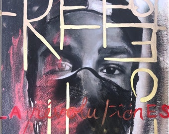 ASAP Goldie - Original Mixed Media, Liquid Gold Leaf and Acrylic Paint on Canvas Panel Print, Wall Art