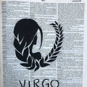 Overworld - Charcoal Drawing on Vintage Dictionary Paper, Wall Art, Various Sizes