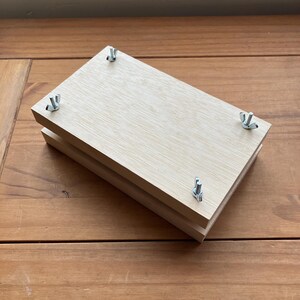Kit de prensa para flores em madeira maciça recuperada, completo, madeira nobre 20x11,5 cm