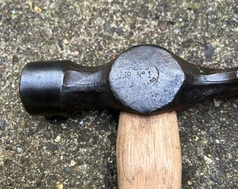 Vintage restored Brades brand Warrington cross pein hammer