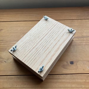 Reclaimed solid Oak Flower press kit complete hardwood 20x14 cm