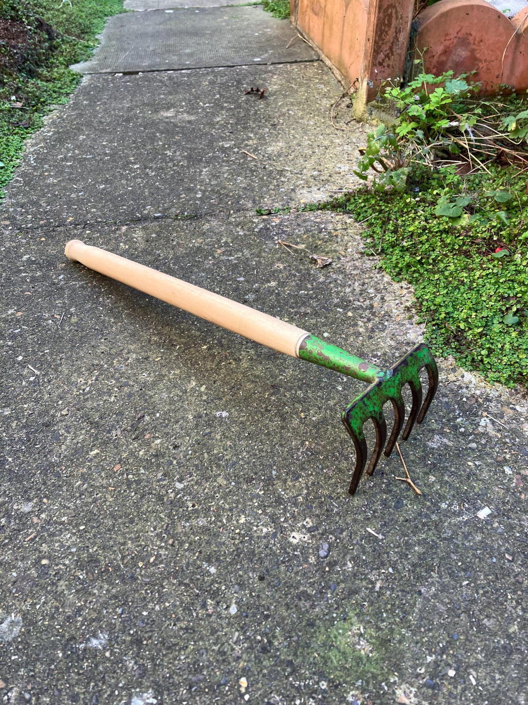 Restored Old Small Garden Rake - Ideal for Small Beds and Window Boxes ...