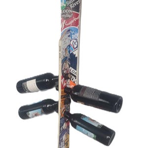 Wine Rack    Wall Mounted Recycled Snow Ski Wine Rack for 12 Bottles - One Off