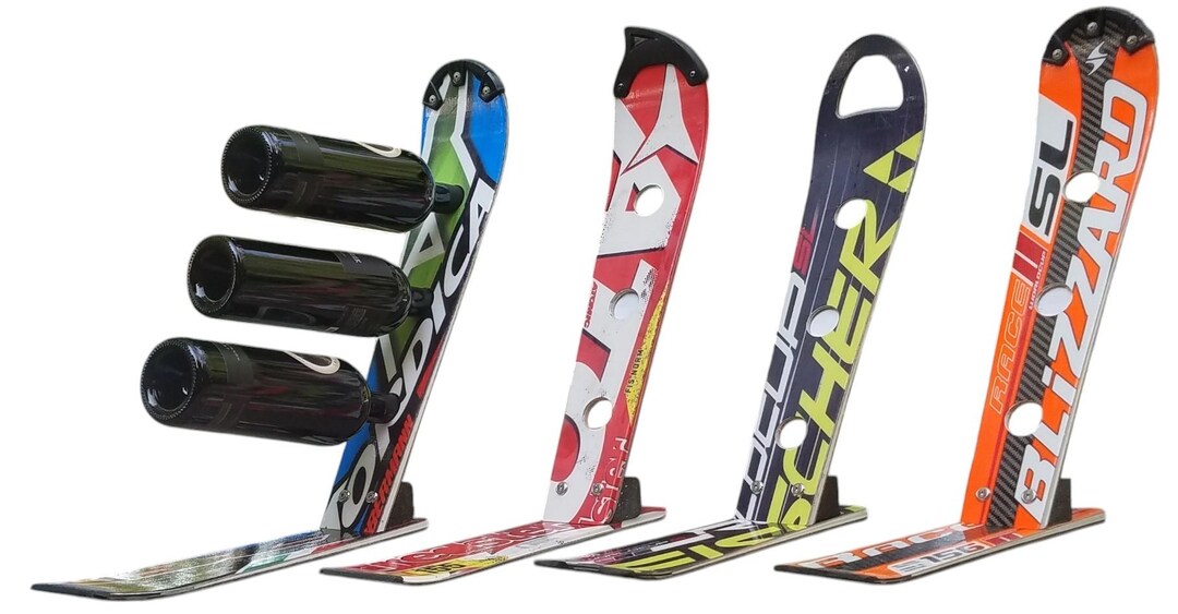 Beer Rack Snowmobile Snow Ski Wine Rack Made With a Race GS or SL Racing Ski - Etsy