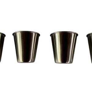 4 shots Glasses Only  for a Shot Ski, Large 3oz shot glasses made from Stainless Steele
